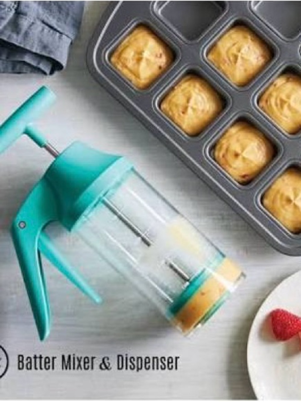 Pampered Chef Batter Mixer & Dispenser - Easy Pour Baking Tool